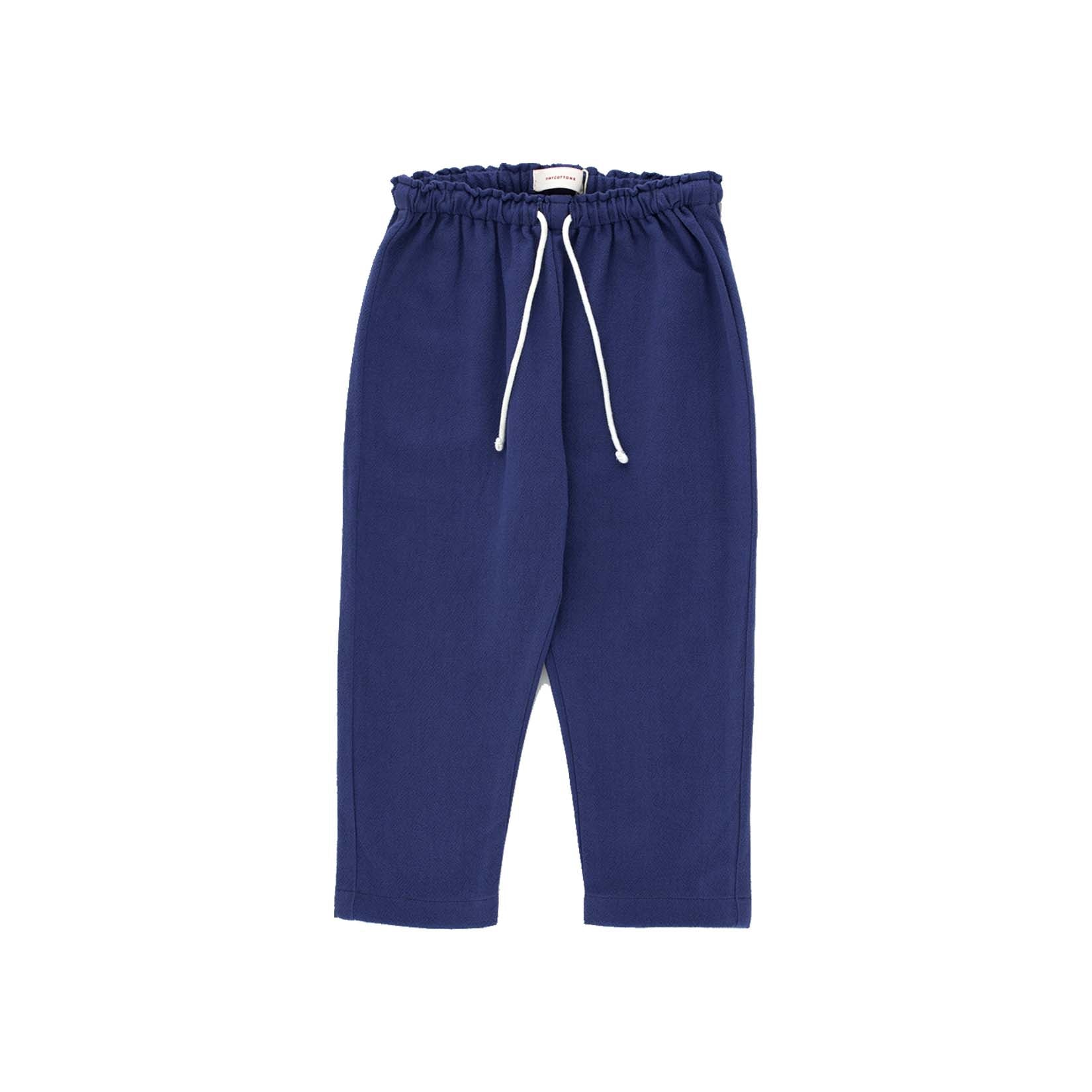 Baby Boys & Girls Blue Cotton Trousers