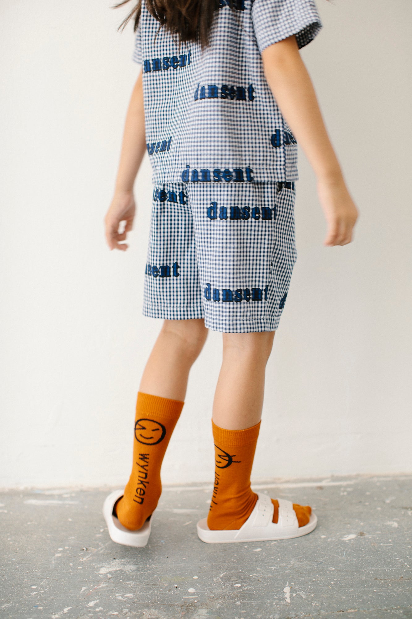 Boys & Girls Orange Logo Cotton Socks